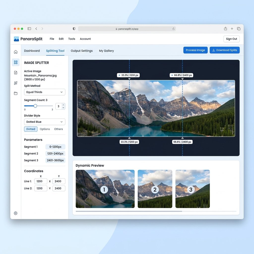 Ảnh chụp màn hình: Giao diện cắt ảnh Panorama tại WebBuilder