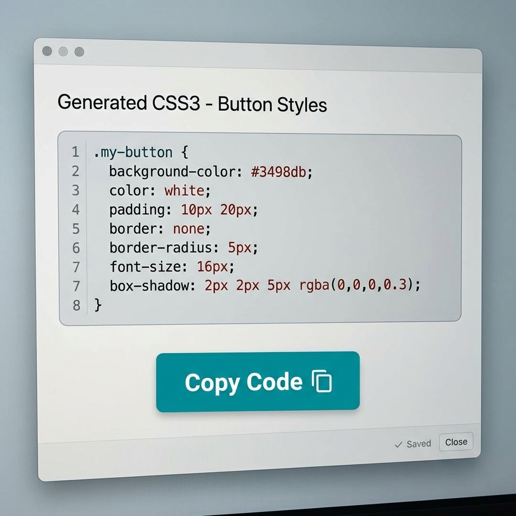Ảnh chụp màn hình: Hộp xuất code CSS3 Glassmorphism chuẩn cấu trúc