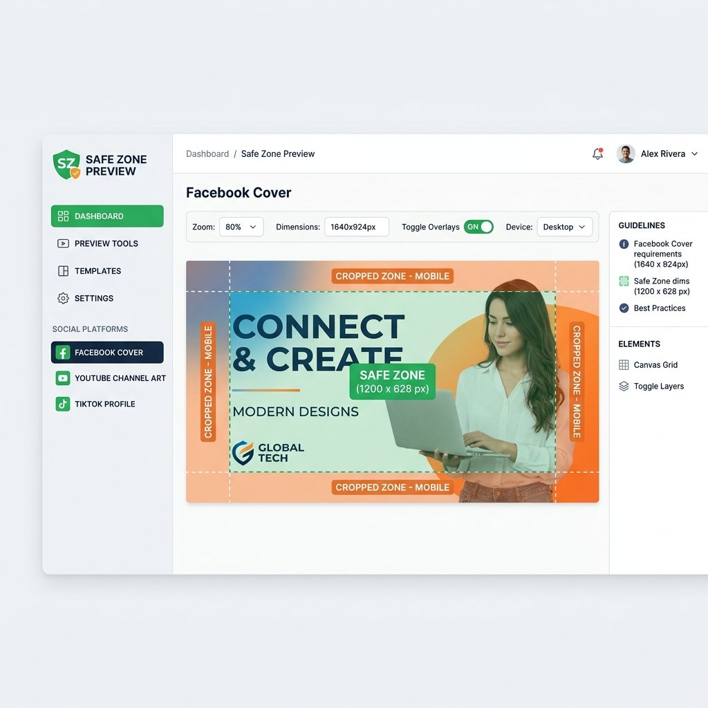 Ảnh chụp màn hình: Giao diện công cụ Safe Zone trên WebBuilder.vn