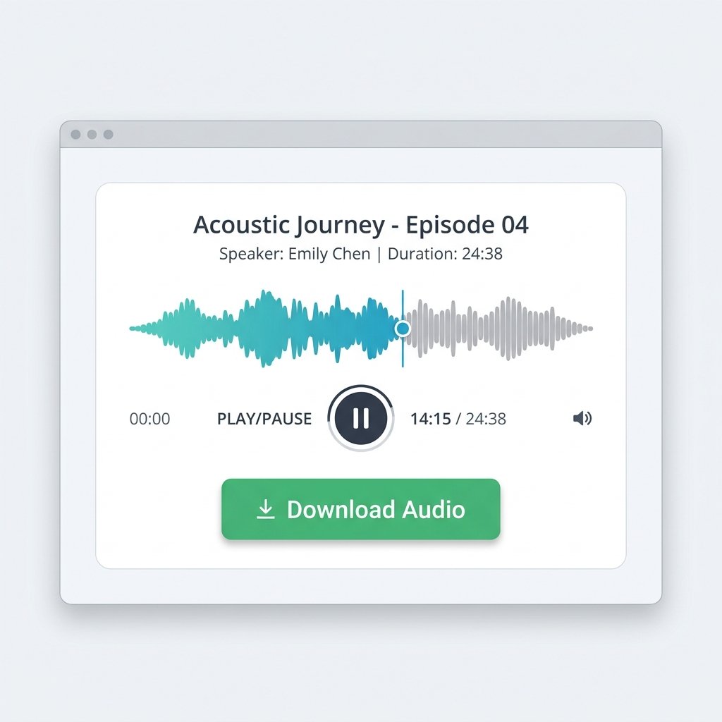 Ảnh chụp màn hình: Trình nghe thử audio sau khi trích xuất thành công