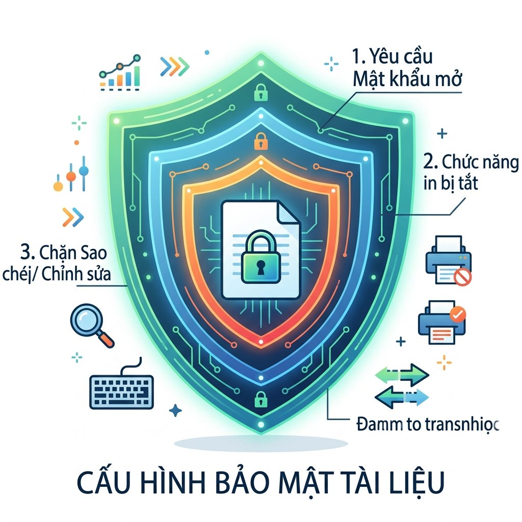 Đồ họa: Các lớp bảo mật của file PDF được khóa