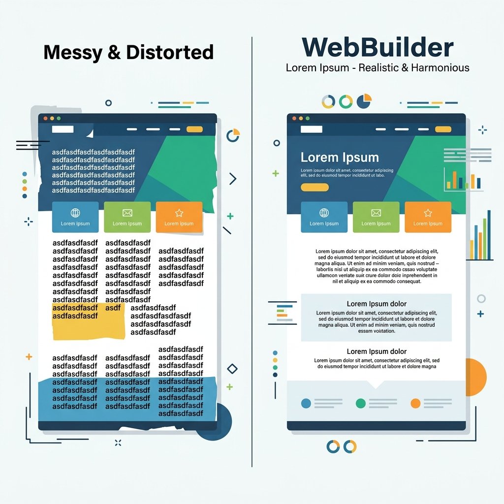 Đồ họa: Bố cục thiết kế dùng chữ giả Lorem Ipsum vs Dùng chữ gõ bừa