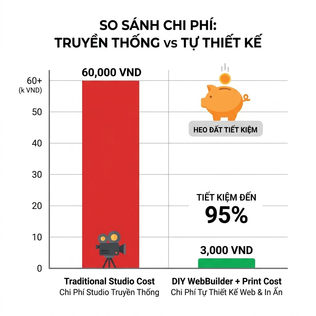 Biểu đồ so sánh chi phí làm ảnh thẻ