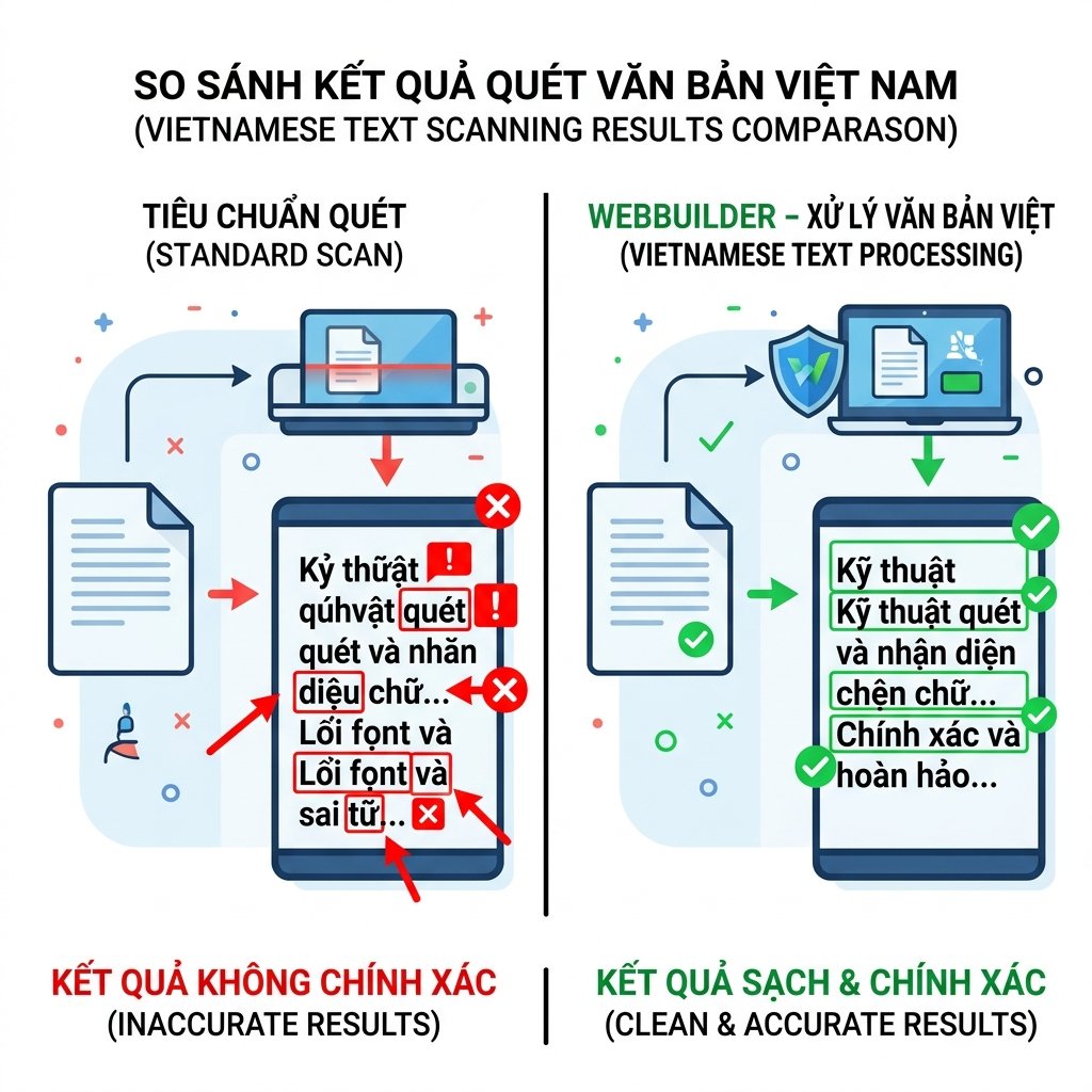 Đồ họa: So sánh kết quả OCR thông thường vs OCR WebBuilder