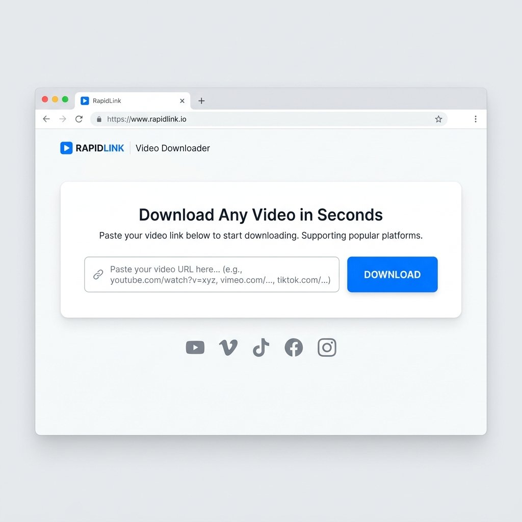 Ảnh chụp màn hình: Giao diện công cụ tải video tại WebBuilder